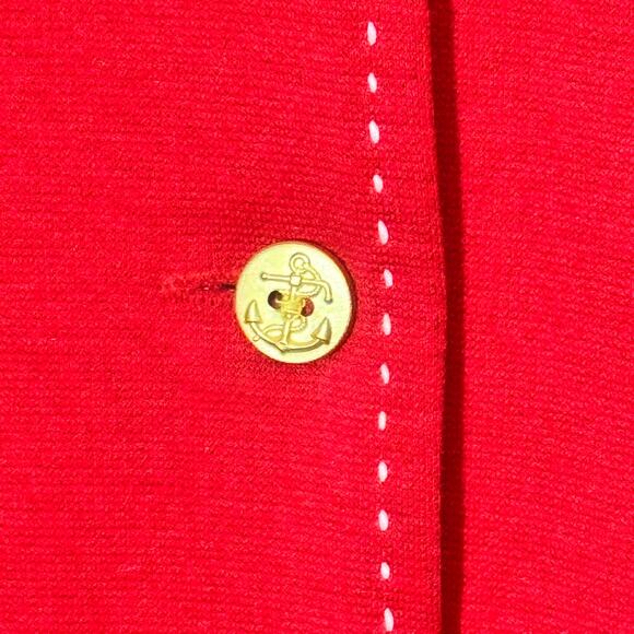 65. NWT Sag Harbor Red 4 Anchor Button Blazer Size XL - Picture 7 of 8
